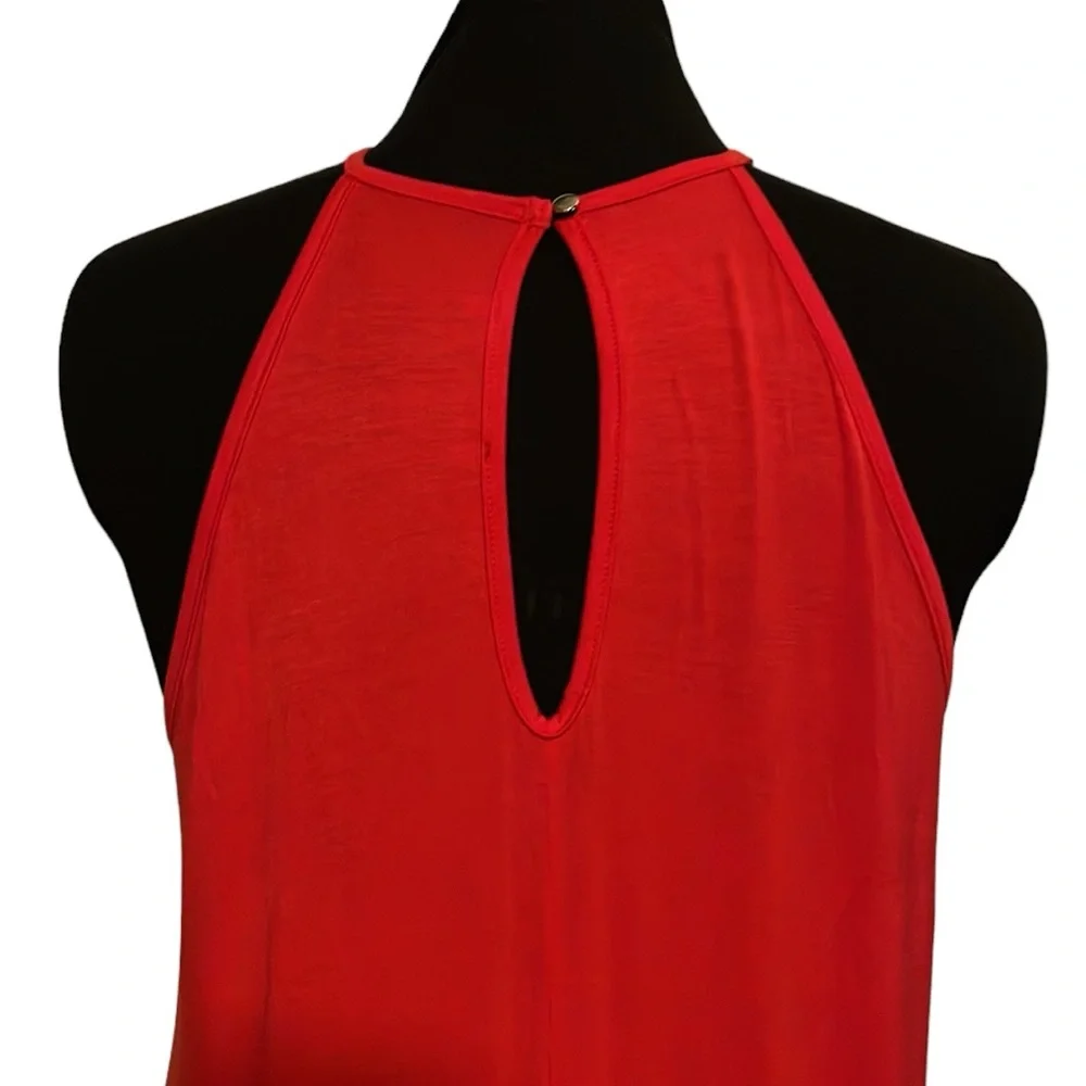 Women’s Red Crochet Maxi Dress - Picture 9 of 9